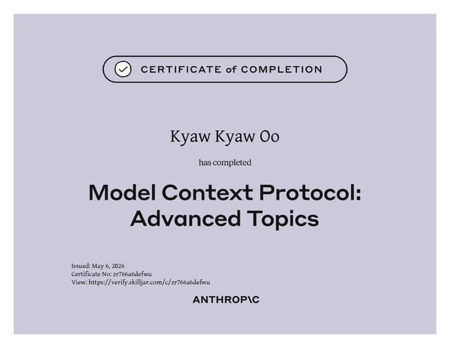 Model Context Protocol: Advanced Topics