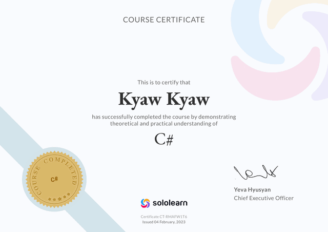 C# Basic Certificate